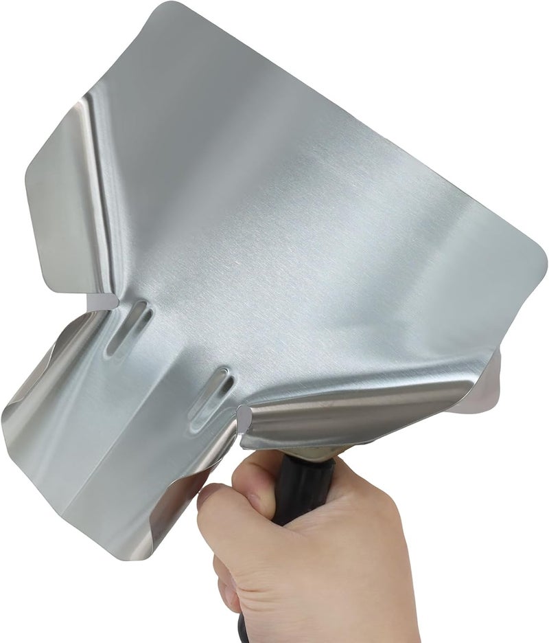 OSVJE Stainless Steel French Fry Popcorn Scoop, Multipurpose Utility Scooper for Quick Filling Bags & Boxes, Perfect for Fries, Snacks, Desserts, Stable and Easy to Clean（Right Handle） - Image 1